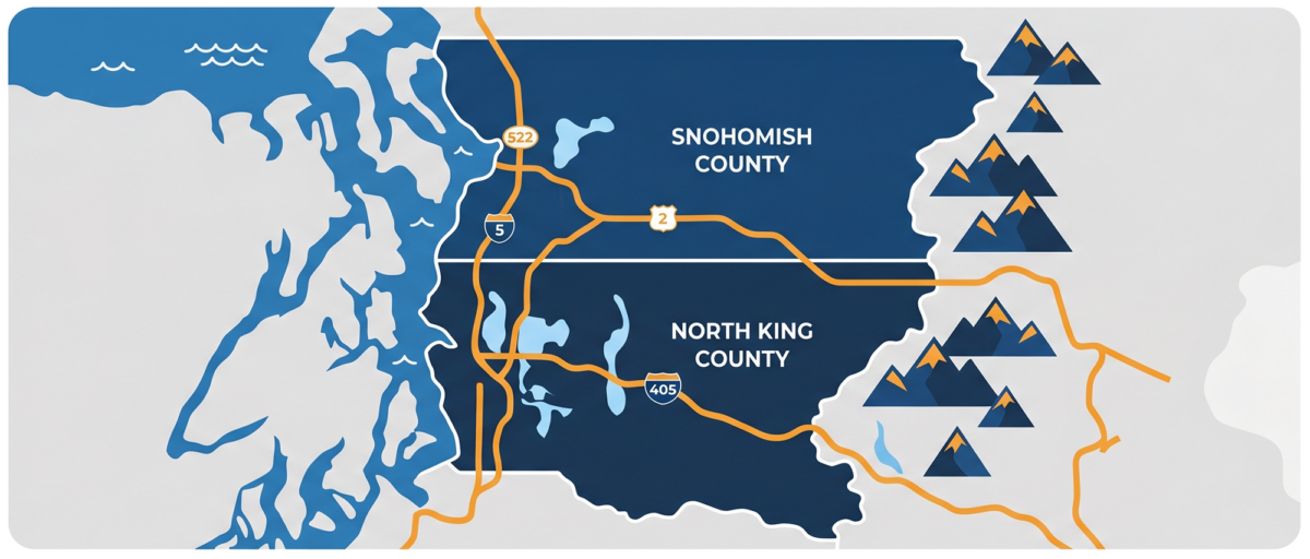 illustrative service map of northern seattle